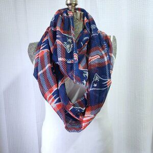 New England Patriots Infinity Scarf Sheer Blue Red White Unisex Adult Po…